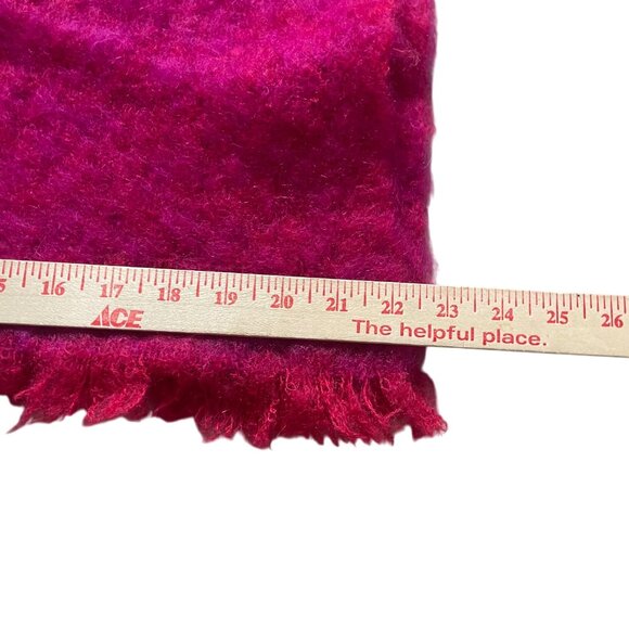 Hemmings Mohair & Wool Handwoven Wrap Bright Pink Made In Ireland - Picture 4 of 7